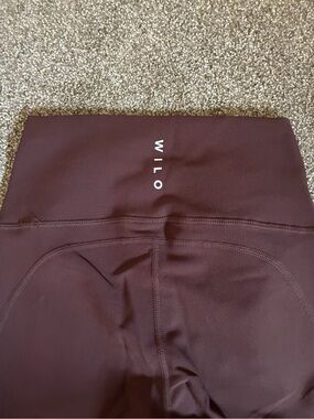 NWT Wilo High-Waist Leggings in Burgundy/Brown